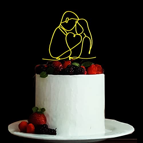 ENYACOS Cake Topper Hochzeit Tortendeko Mr & Mrs Deko Hochzeitstorte Tortenstecker (A) von ENYACOS