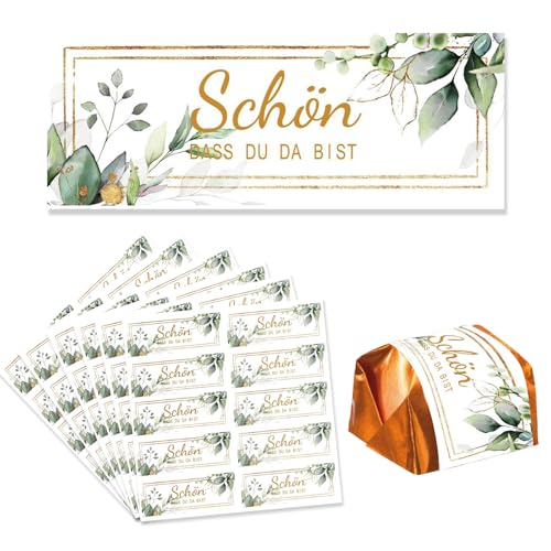 60 Stück Aufkleber Schön das du da bist, Geschenkaufkleber für Hochzeit, Taufe, Geburtstag, Kommunion, Gastgeschenk Sticker 60 Stück Aufkleber Schön das du da bist, Geschenkaufkleber für Hochzeit, Taufe, Geburtstag, Kommunion, Gastgeschenk Sticker von EOAMGO