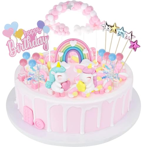 EOAMGO 21 Stück Einhorn Tortendeko Geburtstag, Tortendeko Mädchen Einhorn Kuchendeko, Einhorn Deko Kindergeburtstag, Cake Topper Geburtstag für Kinder EOAMGO 21 Stück Einhorn Tortendeko Geburtstag, Tortendeko Mädchen Einhorn Kuchendeko, Einhorn Deko Kindergeburtstag, Cake Topper Geburtstag für Kinder von EOAMGO