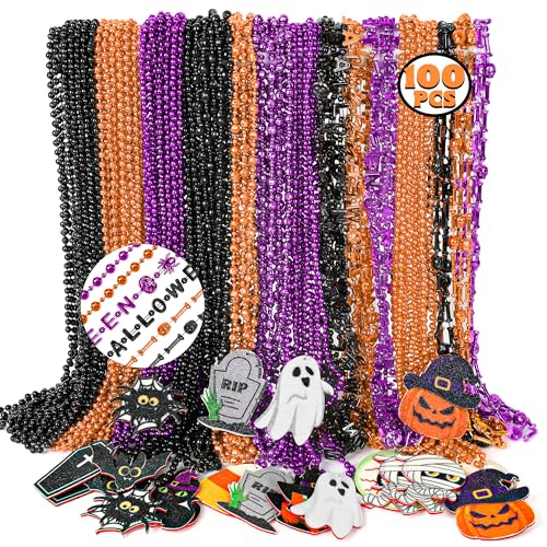 EOBOH Halloween-Perlen-Zubehör, 24 Arten, lila, schwarz, orange, Partyzubehör, Großpackung, 83,8 cm, Halloween-Kürbis-Geist-Anhänger, Spielzeug-Halsketten, Dekoration, Festival-Parade, Überwurf für EOBOH Halloween-Perlen-Zubehör, 24 Arten, lila, schwarz, orange, Partyzubehör, Großpackung, 83,8 cm, Halloween-Kürbis-Geist-Anhänger, Spielzeug-Halsketten, Dekoration, Festival-Parade, Überwurf für von EOBOH
