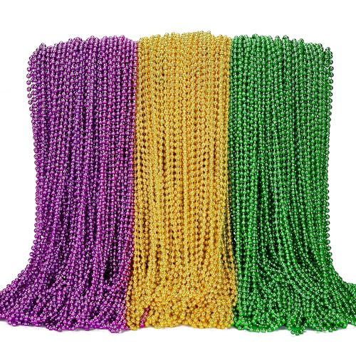 Karnevals-Zubehör, Mardi Gras Perlen, Grün, Lila, Gold, metallische runde Perlen, Halsketten, Zubehör, Bulk, Karnevals-Halskette, Kostüme für Paraden, Überwurf, Party-Dekorationen, Gastgeschenke, 120 Karnevals-Zubehör, Mardi Gras Perlen, Grün, Lila, Gold, metallische runde Perlen, Halsketten, Zubehör, Bulk, Karnevals-Halskette, Kostüme für Paraden, Überwurf, Party-Dekorationen, Gastgeschenke, 120 von EOBOH