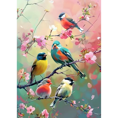 EOBROMD Diamond Painting Bunte Vögel, 5D Diamant Painting Bilder für Erwachsene Fantasie, DIY Diamant Malerei Set für Wanddekoration 30x40cm EOBROMD Diamond Painting Bunte Vögel, 5D Diamant Painting Bilder für Erwachsene Fantasie, DIY Diamant Malerei Set für Wanddekoration 30x40cm von EOBROMD
