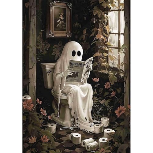 EOBROMD Diamond Painting Erwachsene Geist, 5D Diamant Painting Bilder Lustig, DIY Diamant Malerei Set für Wanddekoration 30x40cm von EOBROMD
