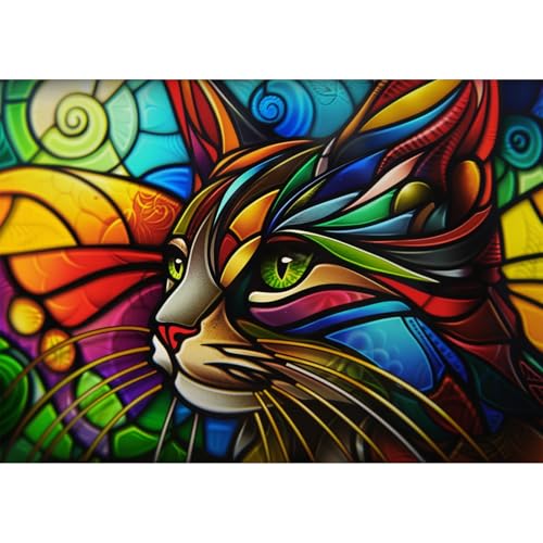 EOBROMD Diamond Painting Erwachsene Glasmalerei, 5D Diamant Painting Bilder Katze, DIY Diamant Malerei Tiere Set für Wanddekoration 30x40cm EOBROMD Diamond Painting Erwachsene Glasmalerei, 5D Diamant Painting Bilder Katze, DIY Diamant Malerei Tiere Set für Wanddekoration 30x40cm von EOBROMD