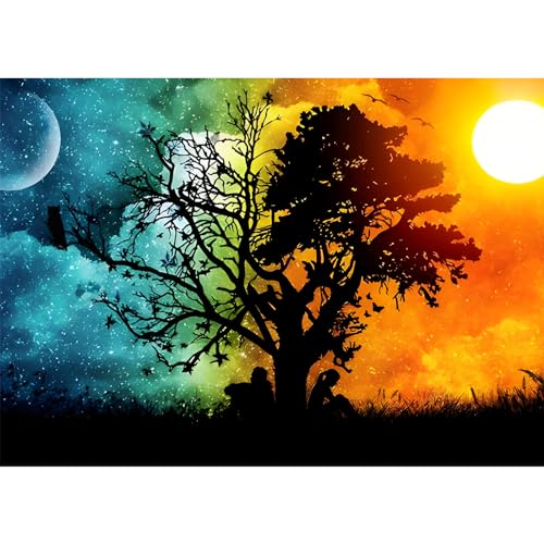 EOBROMD Diamond Painting Landschaft, 5D Diamant Painting Bilder für Erwachsene Tag und Nacht, DIY Diamant Malerei Set für Wanddekoration 30x40 cm EOBROMD Diamond Painting Landschaft, 5D Diamant Painting Bilder für Erwachsene Tag und Nacht, DIY Diamant Malerei Set für Wanddekoration 30x40 cm von EOBROMD