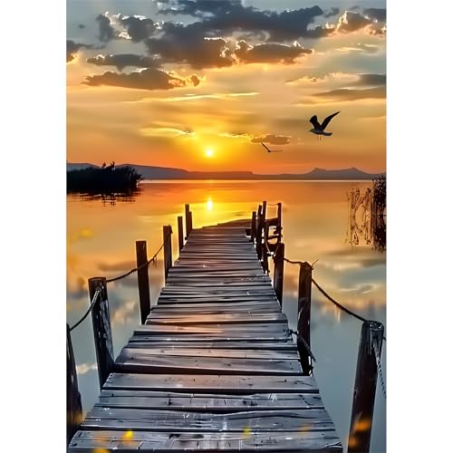 EOBROMD Diamond Painting Sonnenuntergang, 5D Diamant Painting Bilder für Erwachsene Landschaft, DIY Diamant Malerei Set für Wanddekoration 30x40 cm EOBROMD Diamond Painting Sonnenuntergang, 5D Diamant Painting Bilder für Erwachsene Landschaft, DIY Diamant Malerei Set für Wanddekoration 30x40 cm von EOBROMD