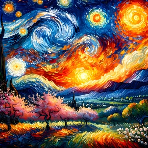 EOBROMD Diamond Painting Sternenhimmel, 5D Diamant Painting Bilder für Erwachsene Landschaft, DIY Fantasie Diamant Malerei Set für Wanddekoration 30x30cm EOBROMD Diamond Painting Sternenhimmel, 5D Diamant Painting Bilder für Erwachsene Landschaft, DIY Fantasie Diamant Malerei Set für Wanddekoration 30x30cm von EOBROMD