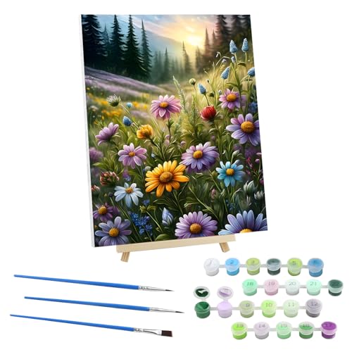EOBROMD Malen Nach Zahlen Erwachsene mit Rahmen Blumen, Wald Malen nach Zahlen mit Faltenfreie Leinwand und Holzstaffelei, DIY Sunshine Handgemalt Ölgemälde Kit für Anfänger Als Geschenk 30x40cm EOBROMD Malen Nach Zahlen Erwachsene mit Rahmen Blumen, Wald Malen nach Zahlen mit Faltenfreie Leinwand und Holzstaffelei, DIY Sunshine Handgemalt Ölgemälde Kit für Anfänger Als Geschenk 30x40cm von EOBROMD