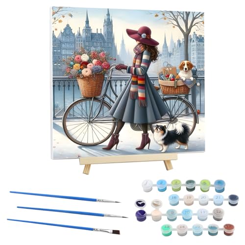 EOBROMD Malen Nach Zahlen Erwachsene mit Rahmen Mädchen, Fahrrad Malen nach Zahlen mit Faltenfreie Leinwand und Holzstaffelei, DIY Blume Handgemalt Ölgemälde Kit für Anfänger Als Geschenk 30x30cm EOBROMD Malen Nach Zahlen Erwachsene mit Rahmen Mädchen, Fahrrad Malen nach Zahlen mit Faltenfreie Leinwand und Holzstaffelei, DIY Blume Handgemalt Ölgemälde Kit für Anfänger Als Geschenk 30x30cm von EOBROMD