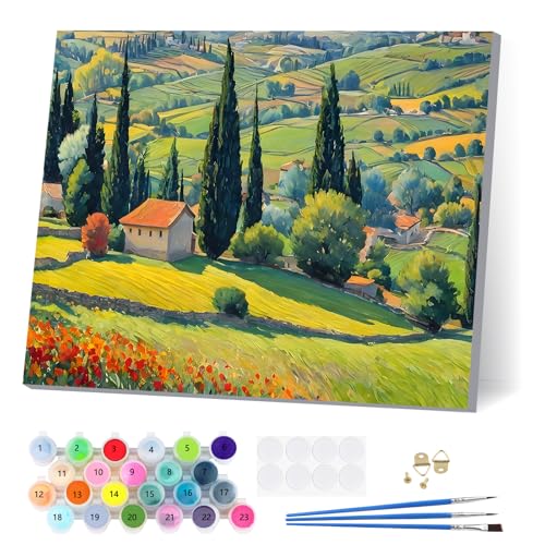 EOBROMD Rustikale Landschaft Malen Nach Zahlen Erwachsene mit Rahmen, Malen Nach Zahlen Landschaft, Paint by Numbers, DIY Leinwand Handgemalt Ölgemälde Set für Home Decor 30x40cm EOBROMD Rustikale Landschaft Malen Nach Zahlen Erwachsene mit Rahmen, Malen Nach Zahlen Landschaft, Paint by Numbers, DIY Leinwand Handgemalt Ölgemälde Set für Home Decor 30x40cm von EOBROMD