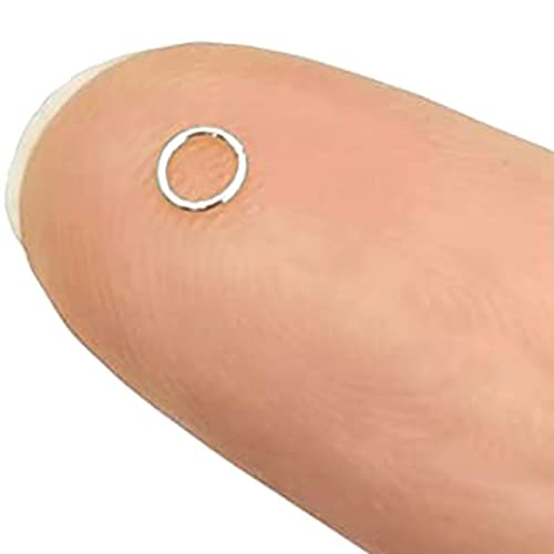 2 mm Biegeringe aus 18 Karat vergoldetem Edelstahl, offene Biegeringe für Miniatur-Schmuckherstellung (Silber, 2 mm) von EOGOW