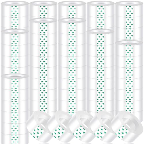 EOGRFW 96 Rollen Transparentes Klebeband, transparente Klebeband-Nachfüllungen für Spender, 2,5 cm breit, kristallklare Oberfläche Verpackungsband Set für Schule Büro Zuhause Geschenkenverpackung EOGRFW 96 Rollen Transparentes Klebeband, transparente Klebeband-Nachfüllungen für Spender, 2,5 cm breit, kristallklare Oberfläche Verpackungsband Set für Schule Büro Zuhause Geschenkenverpackung von EOGRFW