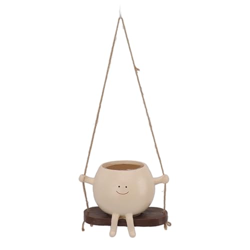 EOJDDPA Swing Face Pflanzer Pot exquisit schön einzigartiges Harz hängende Pflanzer mit Seil für Pflanzen Sukkulent EOJDDPA Swing Face Pflanzer Pot exquisit schön einzigartiges Harz hängende Pflanzer mit Seil für Pflanzen Sukkulent von EOJDDPA