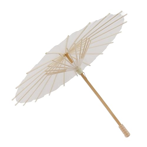 Kids Paper Parasol Bambus und Papier chinesischer Stil eleganter weißer DIY -Papierschirme für Dekoration Fotografie Requisiten und Kunsthandwerk (83 cm) (58 cm) (40 cm) (28 cm) von EOJDDPA