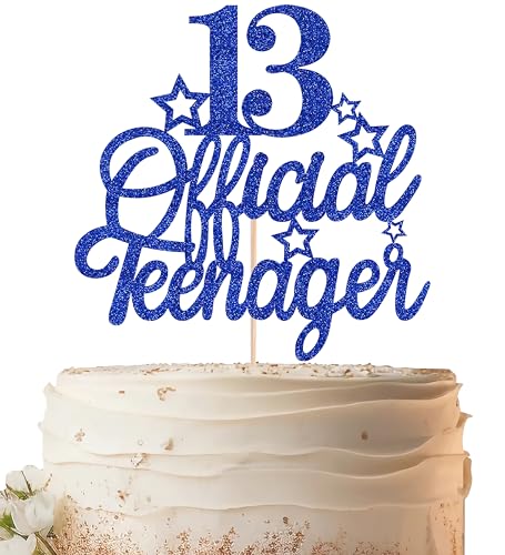 EONNCNT Offizieller Tortenaufsatz für Teenager, 13. Geburtstag, mit Glitzer, 13. Geburtstag, Kuchendekoration für Teenager, 13. Geburtstag, Party, Foto-Requisiten, 13 Stück von EONNCNT