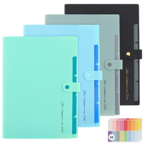 EOOUT Fächermappe, Akkordeon-Aktenordner in Briefgröße, mit Etiketten und 4 Farben, 5 Taschen, tragbare Ordner für Dokumente, Lehrer, Büro- und Schulbedarf, 4 Stück EOOUT Fächermappe, Akkordeon-Aktenordner in Briefgröße, mit Etiketten und 4 Farben, 5 Taschen, tragbare Ordner für Dokumente, Lehrer, Büro- und Schulbedarf, 4 Stück von EOOUT