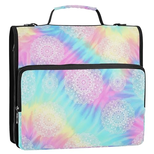 Professioneller Ordner-Organizer mit Reißverschluss, 3,8 cm, 3 Ringe, strapazierfähig, Regenbogenfarben, helle Multi-Taschen, große Portfolio-Mappe, Schulbinder, Tasche mit Schultergurt Professioneller Ordner-Organizer mit Reißverschluss, 3,8 cm, 3 Ringe, strapazierfähig, Regenbogenfarben, helle Multi-Taschen, große Portfolio-Mappe, Schulbinder, Tasche mit Schultergurt von EOSDT