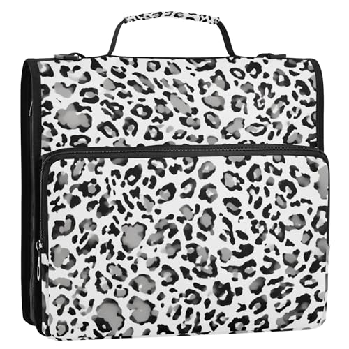 Ringordner mit 3 Ringen, 3,8 cm, D-Ring, Reißverschluss, Organizer mit Gurt, Mittelschultasche, Portfolio und Etui, Ringordnerhalter, Schwarz / Grau Ringordner mit 3 Ringen, 3,8 cm, D-Ring, Reißverschluss, Organizer mit Gurt, Mittelschultasche, Portfolio und Etui, Ringordnerhalter, Schwarz / Grau von EOSDT