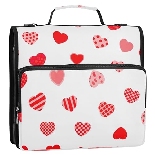 Ringordner mit 3 Ringen, 3,8 cm, D-Ring, Reißverschluss, Organizer mit Gurt, für Schule, mehrere Taschen, große Portfolio-Mappe Ringordner mit 3 Ringen, 3,8 cm, D-Ring, Reißverschluss, Organizer mit Gurt, für Schule, mehrere Taschen, große Portfolio-Mappe von EOSDT