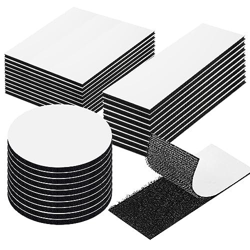 EOTW Klettband Selbstklebend Extra Stark, Doppelseitiges Klettverschluss Selbstklebend Schwarz für Wände/Boden/Tür/Gläser/Metalle von EOTW