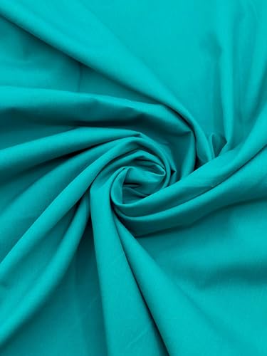 EOVEA Baumwoll-/Polyester-Stoff, 152,4 cm breit, weich, leicht und atmungsaktiv, für Futter, Vorhänge, Bettwäsche, Röcke, Nähprojekte (Jade, 2 Yard) von EOVEA