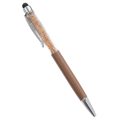 EPANO 10 Stück Kugelschreiber mit individuellem Logo, Diamant-Kristall-Kugelschreiber, personalisierbare Gravur, Name, Touchscreen-Stift, Schulgeschenk, Werbung, Metallstift (Kaffee) von EPANO