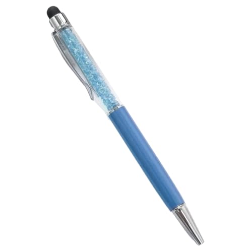 EPANO 10 Stück Kugelschreiber mit individuellem Logo, Diamant-Kristall-Kugelschreiber, personalisierbare Gravur, Name, Touchscreen-Stift, Schulgeschenke, Werbung, Metallstift (Himmelblau) von EPANO