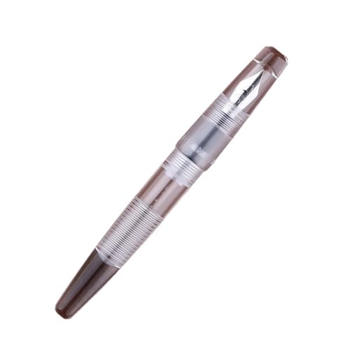 EPANO Dropper Füllfederhalter, Iridium, F/gebogene Feder, 0,5 mm/1,0 m, vollständig transparent, große Kapazität, Tintenspeicher, modischer Stift (Weiß, Original F 0,5 mm) von EPANO