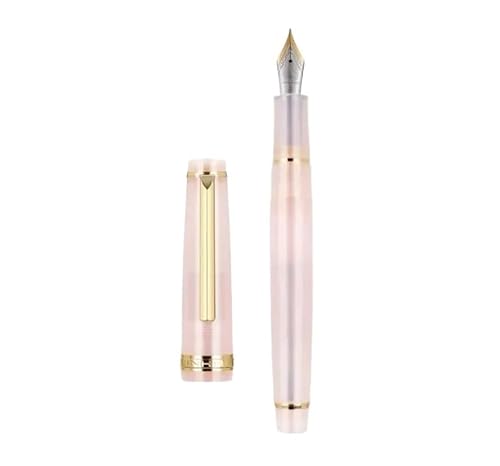 EPANO Füllfederhalter, Transparenz, Kunststoff, Drehstift, beliebt, EF F, M, Schreibwaren, Schreibwaren (Rosa, gebogen) von EPANO