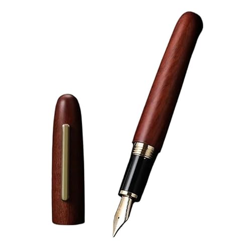 EPANO Füllfederhalter aus Naturholz, 0,38/0,5/1,0 mm, extra feine Feder, luxuriös, elegant, für Büro, Schule, Schreibwaren (02, F (0,5 mm)) von EPANO