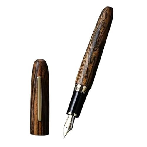 EPANO Füllfederhalter aus Naturholz, 0,38/0,5/1,0 mm, extra feine Feder, luxuriös, elegant, für Büro, Schule, Schreibwaren (03, EF (0,38 mm)) von EPANO