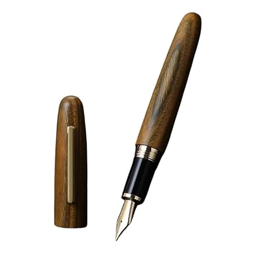 EPANO Füllfederhalter aus Naturholz, 0,38/0,5/1,0 mm, extra feine Feder, luxuriös, elegant, für Büro, Schule, Schreibwaren (04, M (0,7 mm)) von EPANO