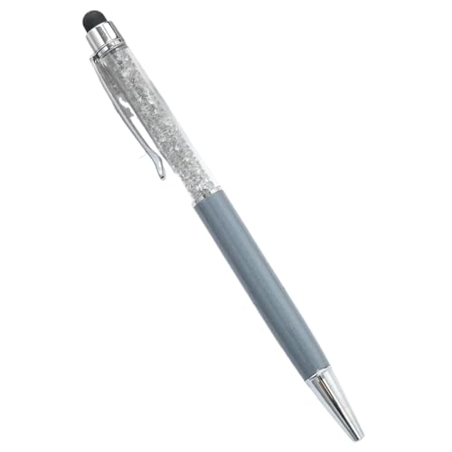 EPANO Kugelschreiber mit individuellem Logo, Diamant-Kristall-Kugelschreiber, personalisierbar, für Namen, Touchscreen-Stifte, Schulgeschenke, Werbung, Metallstift, Grau, 10 Stück von EPANO