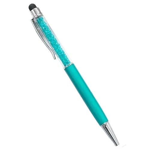 EPANO Kugelschreiber mit individuellem Logo, Diamant-Kristall-Kugelschreiber, personalisierbar, für Namen, Touchscreen-Stifte, Schulgeschenke, Werbung, Metallstift (Pfauenblau), 10 Stück von EPANO