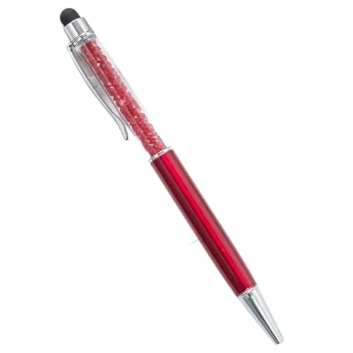 EPANO Kugelschreiber mit individuellem Logo, Diamant-Kristall-Kugelschreiber, personalisierbar, für Namen, Touchscreen-Stifte, Schulgeschenke, Werbung, Metallstift (Weinrot 1) von EPANO