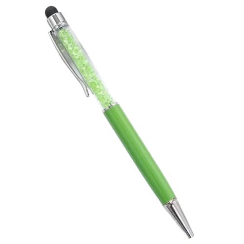 EPANO Kugelschreiber mit individuellem Logo, Diamant-Kristall-Kugelschreiber, personalisierbar, für Namen, Touchscreen-Stifte für Schule, Geschenke, Werbung, Metallstift, Grün, 10 Stück von EPANO