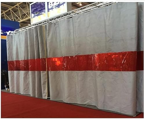 EPANO LXXW Schweißdecken Rygcrud Industrieller Schweißvorhang, Fiberglas-Feuerlöschdecken mit rotem Sichtfenster, for Maschinenraum, Werkstatt(4X3 M/13x9.8 ft) von EPANO
