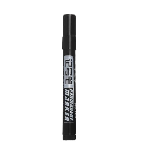 EPANO Marker auf Ölbasis, wasserfest, schnell trocknend, schwarz, blau, rot, permanent, für Metall, Glas, Schreibwaren, Zeichnen, Kunst, Schulbedarf (1 Stück, schwarz) von EPANO