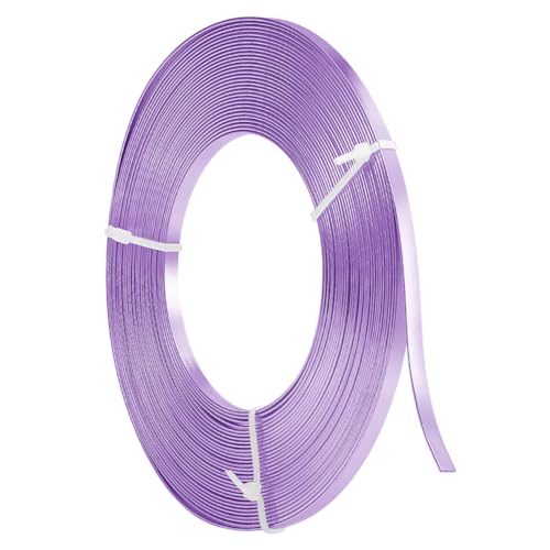 10 m (32,8 Fuß) Flacher Aluminium-Basteldraht – 5 mm breit, weich und biegsam for die Schmuckherstellung, Bildhauerei, Zargenfassung, Armaturen, DIY-Metallhandwerk von EPASHA