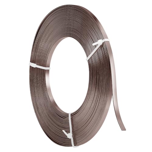 10 m (32,8 Fuß) Flacher Aluminium-Basteldraht – 5 mm breit, weich und biegsam for die Schmuckherstellung, Bildhauerei, Zargenfassung, Armaturen, DIY-Metallhandwerk von EPASHA