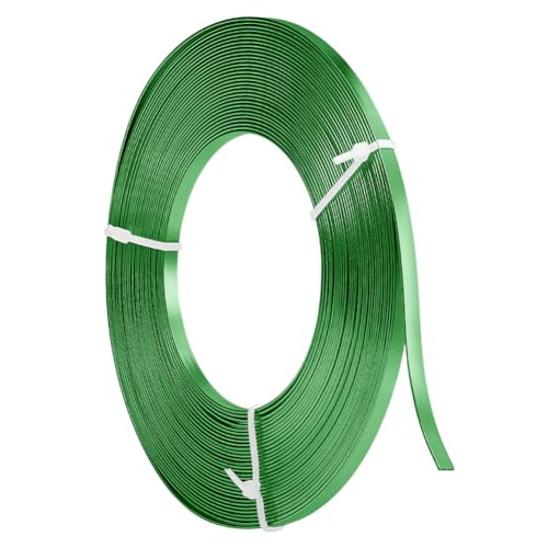 10 m (32,8 Fuß) Flacher Aluminium-Basteldraht – 5 mm breit, weich und biegsam for die Schmuckherstellung, Bildhauerei, Zargenfassung, Armaturen, DIY-Metallhandwerk von EPASHA