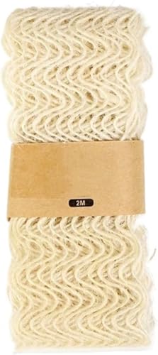Sackleinen, Jutestoff, Sackleinenstoff, 2 Meter Sackleinenbänder, natürliches Juteband for Heimwerker, Kunsthandwerk, Hochzeit, Party, Weihnachten, Festival, Dekoration (natürliche Farbe 3-1)(Natural Sackleinen, Jutestoff, Sackleinenstoff, 2 Meter Sackleinenbänder, natürliches Juteband for Heimwerker, Kunsthandwerk, Hochzeit, Party, Weihnachten, Festival, Dekoration (natürliche Farbe 3-1)(Natural von EPASHA