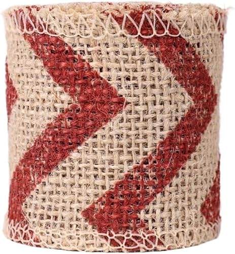 Sackleinen, Sackleinenstoff, Sackleinenstoff, 2 m/Rolle, 6 cm, natürliches Jute-Sackleinen-Sackleinenband, bunter Hanf for rustikale Wickelverpackung, Hochzeitsdekoration (blau)(Crimson) von EPASHA