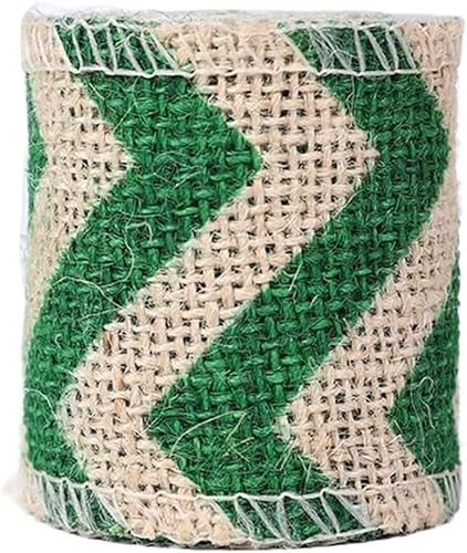 Sackleinen, Sackleinenstoff, Sackleinenstoff, 2 m/Rolle, 6 cm, natürliches Jute-Sackleinen-Sackleinenband, bunter Hanf for rustikale Wickelverpackung, Hochzeitsdekoration (blau)(Green) von EPASHA