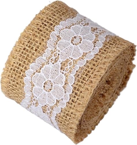 Sackleinen, Sackleinenstoff, Sackleinenstoff, 2 m/Rolle, Hochzeits-, Party-, Dekorations-Spitzenband, DIY-Nähzubehör, natürliches Jute-Sackleinenband, Stoffwickel, Juterolle, Vintage (natürliche Farbe Sackleinen, Sackleinenstoff, Sackleinenstoff, 2 m/Rolle, Hochzeits-, Party-, Dekorations-Spitzenband, DIY-Nähzubehör, natürliches Jute-Sackleinenband, Stoffwickel, Juterolle, Vintage (natürliche Farbe von EPASHA
