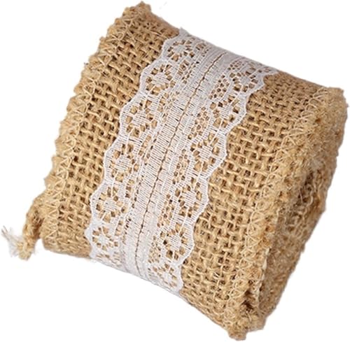 Sackleinen, Sackleinenstoff, Sackleinenstoff, 2 m/Rolle, Hochzeits-, Party-, Dekorations-Spitzenband, DIY-Nähzubehör, natürliches Jute-Sackleinenband, Stoffwickel, Juterolle, Vintage (natürliche Farbe Sackleinen, Sackleinenstoff, Sackleinenstoff, 2 m/Rolle, Hochzeits-, Party-, Dekorations-Spitzenband, DIY-Nähzubehör, natürliches Jute-Sackleinenband, Stoffwickel, Juterolle, Vintage (natürliche Farbe von EPASHA