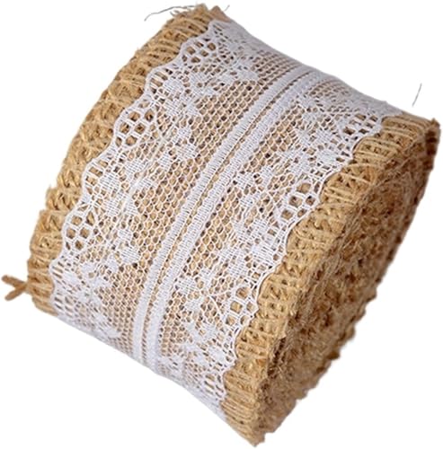 Sackleinen, Sackleinenstoff, Sackleinenstoff, 2 m/Rolle, Hochzeits-, Party-, Dekorations-Spitzenband, DIY-Nähzubehör, natürliches Jute-Sackleinenband, Stoffwickel, Juterolle, Vintage (natürliche Farbe Sackleinen, Sackleinenstoff, Sackleinenstoff, 2 m/Rolle, Hochzeits-, Party-, Dekorations-Spitzenband, DIY-Nähzubehör, natürliches Jute-Sackleinenband, Stoffwickel, Juterolle, Vintage (natürliche Farbe von EPASHA