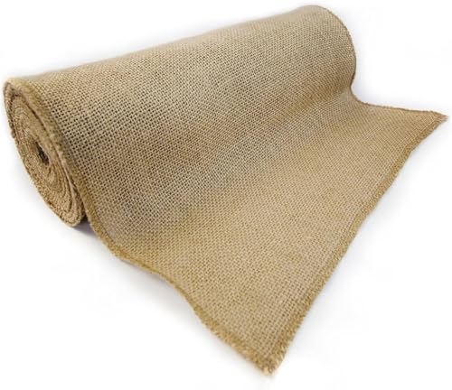 Sackleinen, Sackleinenstoff, Sackleinenstoff, 30,5 cm x 9,1 m Sackleinenrolle, natürlicher langer Stoff mit fertigen Kanten for Hochzeiten (35 cm x 10 m)(35cm X 10m) von EPASHA