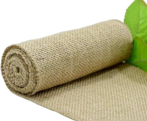 Sackleinen, Sackleinenstoff, Sackleinenstoff, 30 cm x 10 m, natürliche Jute-Sackleinenstoffrolle for rustikale Partydekoration im Landhausstil von EPASHA