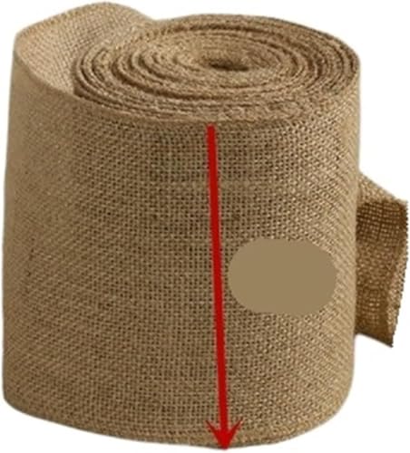 Sackleinen, Sackleinenstoff, Sackleinenstoff, 5 cm/10 cm/15 cm/35,5 cm Breite, Jute-Tischläufer, Sackleinenstoff for Sackleinen, Stuhlschärpen, Sackleinenband (5 cm x 10 Meter)(15cm*10 meter) von EPASHA